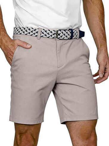 JEMLDL Mens Casual Shorts with 6 Pockets 7" Quick Dry Golf Shorts Stretch Flat Front Hybrid Shorts Elastic Waistband in Saudi Arabia