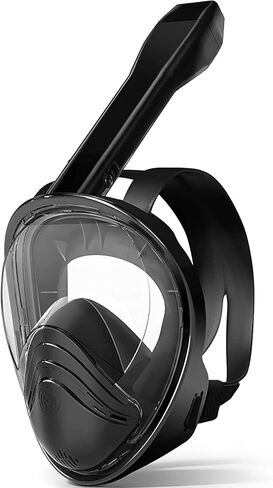 Relity Full Face Snorkel Mask with Upgraded Breathing System, Foldable 180° Panoramic View Anti-Leak Anti-Fog Snorkeling Gear for Adults with Detacha in Saudi Arabia