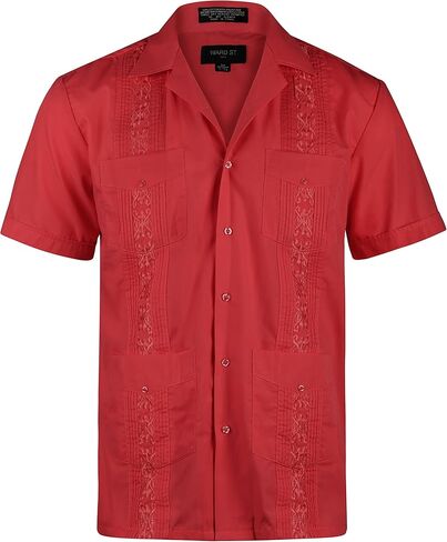 قميص Guayabera الكوبي بأكمام قصيرة للرجال من Ward St in Saudi Arabia