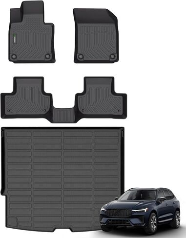 Anbingo® Floor Mats & Cargo Liner لـ RAV4 2013-2018 (ليس لـ Hybrid أو Prime) FIT LE | SE | XLE | محدودة | البلاتين | المغامرة ، AWD/FWD إكسسوارات كاملة - أسود in Kuwait