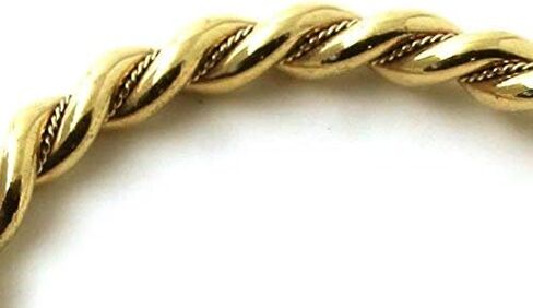 LynnAround Bronze Norse Viking Mjolnir Wolf Head Twisted Cable Bangle Cuff Bracelet Arm Ring Pagan Jewelry in Saudi Arabia