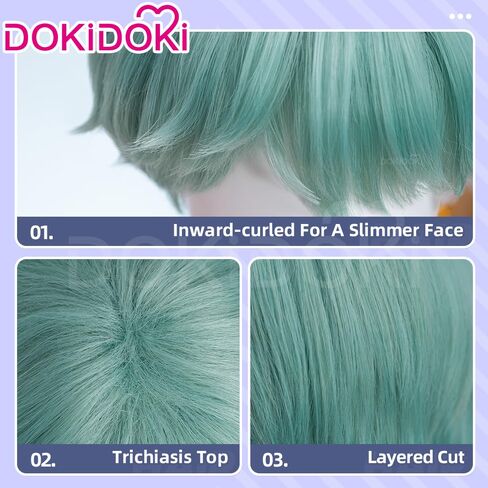 KIRA KIRA Movie Anime Wig Pop Singer Stage 30cm Short Straight Black Hair Haloween Cosplay Wig for Men Women in Saudi Arabia