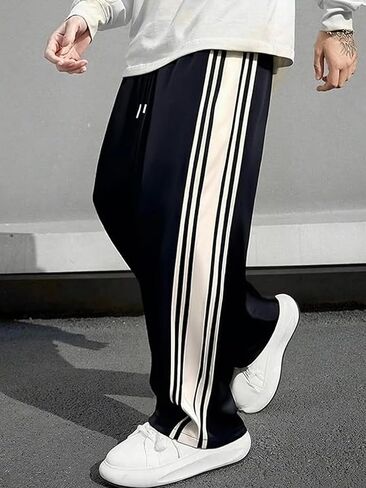 Men's Cargo Pants Casual Straight Fit with Drawstring & Pockets, Fashionable & Versatile for Work or Leisure in Saudi Arabia