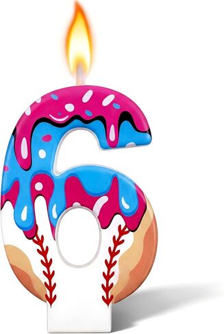 الآيس كريم بالتنقيط البيسبول عيد ميلاد شمعة البيسبول رقم 67 شمعة الآيس كريم موضوع كعكة عيد ميلاد القبعات العالية للرياضة ديكورات حفلات الذكرى السنوية in Saudi Arabia