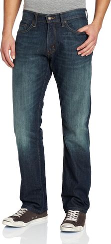 بنطلون جينز رجالي من Levi's 514 ذو قصة مستقيمة (متوفر أيضًا بمقاس كبير وطويل)، (جديد) سترة بحرية (مطاطة)، 36Wx30L in Saudi Arabia