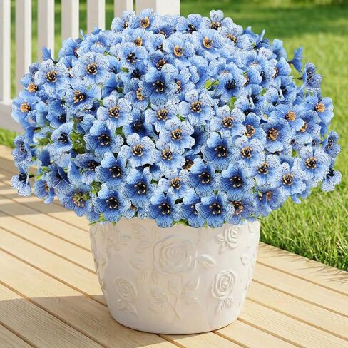 Artificial Flowers for Outdoor,Silk Flowers No Fade Fake Plastic Flowers Faux Plants for Outdoors Outside Front Porch Hanging Planter Window Box Garden Home Decoration,13 Pack(Multi-Colour2) in Saudi Arabia