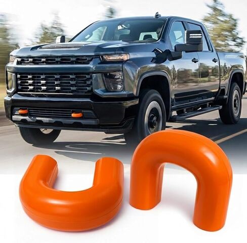 أغطية خطاف السحب متوافقة مع ملحقات 2020 2021 2022 2023 2024 2025 2026 Chevy Silverado 2500/3500 HD (لا تناسب GMC Sierra 2500/3500 HD) - تصميم مطور، مطاط السيليكون (أسود) in Saudi Arabia