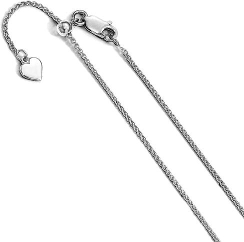 JewelryWeb 1.3mm 925 Sterling Silver Adjustable Wheat Spiga Chain Necklace - 30 Inch in Saudi Arabia