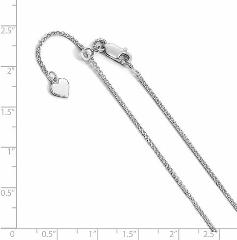 JewelryWeb 1.3mm 925 Sterling Silver Adjustable Wheat Spiga Chain Necklace - 30 Inch in Saudi Arabia