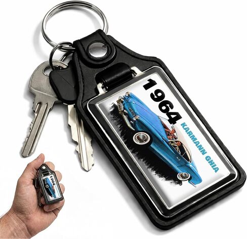 Brotherhood 1960's Karman GHIA Emblem Design Blue Keychain Key Holder Key Ring for Men Heavy Duty Car Keyring for Men and Women in Kuwait