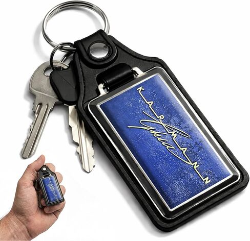 Brotherhood 1960's Karman GHIA Emblem Design Blue Keychain Key Holder Key Ring for Men Heavy Duty Car Keyring for Men and Women in Saudi Arabia