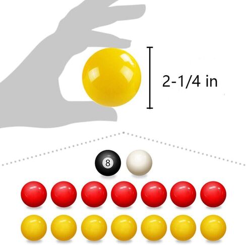 East Eagle Pool Balls Mini Pool Balls Set,1-1/2 Inch Billiard Balls Set Not Regulation Size, Complete 16 Ball Set in Saudi Arabia