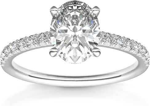 PAVOI 14K Gold Plated Engagement Rings for Women | Promise Wedding Band | 3CT Cushion Cut Round Oval Cubic Zirconia Fake Engagement Ring in Saudi Arabia