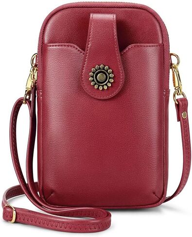 أكياس Crossbody الصغيرة للنساء ، ومحفظة الهاتف الخليوي RFID الجلدية ، والمحافظات العصرية عبر سحاب مع سستة in Saudi Arabia