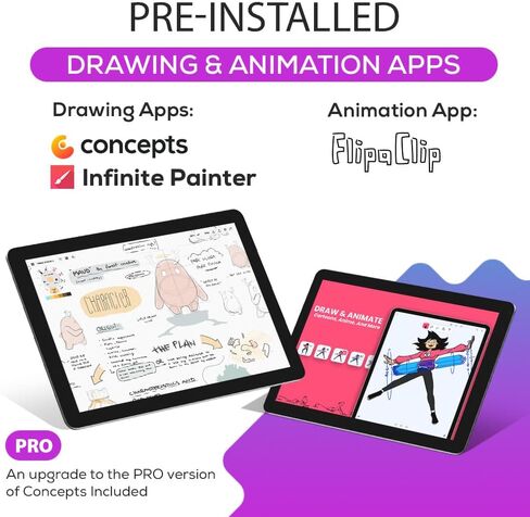 سيمبانس تابلت رسم بيكاسو تاب XL لا يحتاج الى كمبيوتر بشاشة 11.6 انش [4 عناصر اضافية] قلم ستايلس محمول، مستقل، اندرويد 11، افضل هدية لفناني الجرافيك الرقمي المبتدئين - PCXL in Kuwait