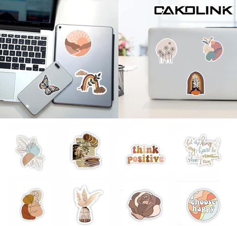 CAKOLINK Vintage Aesthetic Stickers 50 Pcs, Vinyl Waterproof Stickers for Water Bottles Laptop Phone Computer Guitar (1) in Saudi Arabia