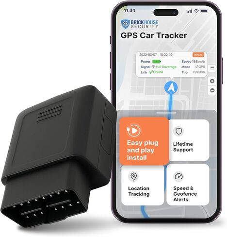 GPS Car Tracker for Vehicles-Easy Plug & Play Install-Speed Monitoring-Text Alert-Geofence-Custom Reporting-Route History No Activation Fee-Cancel Anytime-OBD Tracker - Subscription Required! in Saudi Arabia