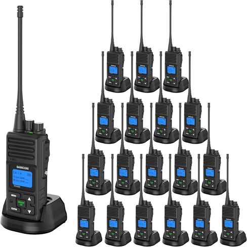 5W High Power Two Way Radio,SAMCOM FPCN30A Walkie Talkies for Adults Long Range Radios with Headphones,Handheld Programmable UHF 2-Way Radio Rechargeable with 1500mAh Battery and Charger,9 Packs in Kuwait