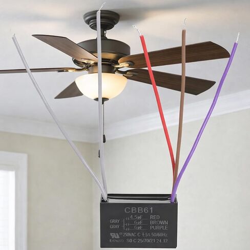 مكثف مروحة سقف بـ 5 اسلاك متوافق مع نيو تيك هاربور بريز 4.5uf 6uf 6uf 50/60Hz تيار متردد 250 فولت CBB61 in Kuwait