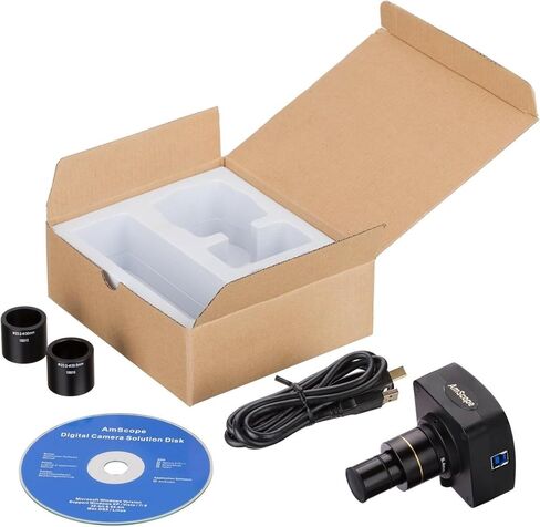 AmScope MU1003 10MP USB3.0 كاميرا رقمية مجهر فيديو مباشر في الوقت الحقيقي 10 ميجابكسل، أبيض in Saudi Arabia