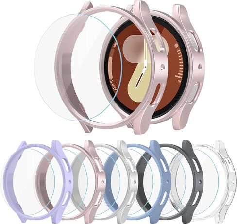 Haojavo [4+6 عبوات لساعة Samsung Galaxy Watch 5/Galaxy Watch 4 40 مم، حافظة حماية للشاشة 40 مم، 4 عبوات غطاء صلب من البولي كربونات واقٍ ممتص للصدمات + 6 عبوات من فيلم الزجاج المقوى لملحقات ساعة Galaxy 40 مم in Kuwait