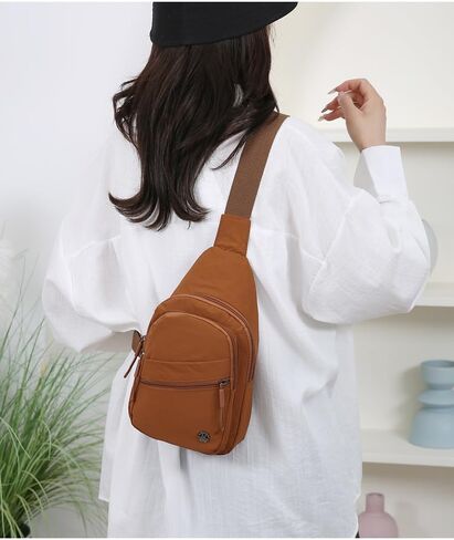 Women's Men's Small Sling Bag, Outdoor Travel Backpack, Chest Waist Bag, Large Capacity Multi-Layer Crossbody Bags in Saudi Arabia