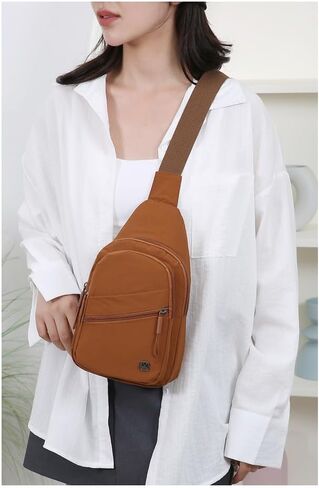Women's Men's Small Sling Bag, Outdoor Travel Backpack, Chest Waist Bag, Large Capacity Multi-Layer Crossbody Bags in Saudi Arabia
