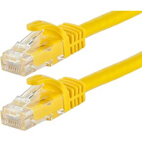 كابل توصيل إيثرنت مونوبرايس فليكسبوت Cat5e - سلك شبكة الإنترنت - RJ45، مجدول، 350 ميجا هرتز، UTP، سلك نحاسي عاري نقي، 24AWG، 7 قدم، أصفر in Kuwait
