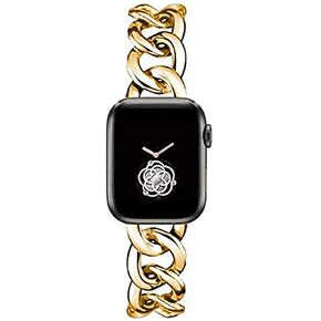 VIUJUH 38/40 ملم سلسلة نسائية رائعة من المعدن Smartwatch Bands متوافقة مع Apple Watch Bands SE Series 5 Series6 رجل متين قابل للتعديل حزام ساعة متوافق مع Iwatch 6/5/4/3/2/1 in Kuwait
