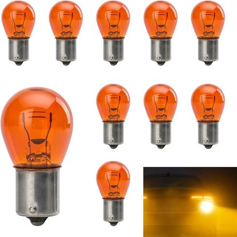 1157 Brake Light Bulb, 12V P21/5W S25 BAY15D Double Tail High and Low Turn Signal Bulb Replacement, 10 Pack for Automotive Universal Halogen Taillight Brake Parking Light (White) in Saudi Arabia