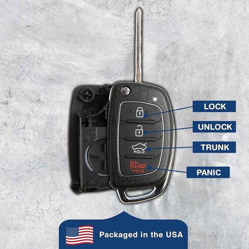 Keyless Option Remote Key Fob Shell Flip Case 4btn For Hyundai Sonata in Saudi Arabia