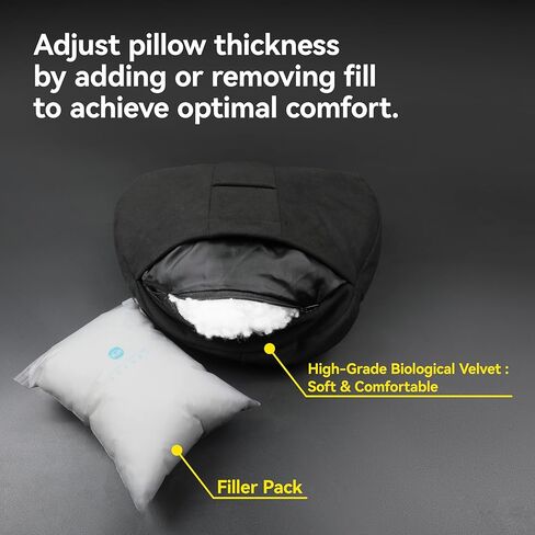 2Ps car headrest Pillow, car Neck Pillow for Driving, 11.8x7.5 inches Head Rest Pillow for car,Fits Most car Models, Suede Fabric with Polyester Fiber Filling(Black) in Kuwait