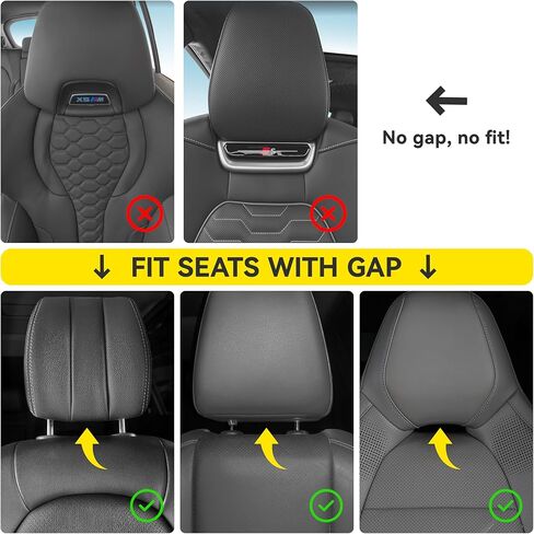 2Ps car headrest Pillow, car Neck Pillow for Driving, 11.8x7.5 inches Head Rest Pillow for car,Fits Most car Models, Suede Fabric with Polyester Fiber Filling(Black) in Kuwait