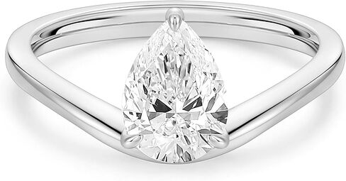 EAMTI 1.5CT 925 Sterling Silver Engagement Rings for Women Oval Cut CZ Bands Solitaire Cubic Zirconia Curved Wedding Promise Gold Rings for Her Size 4-10 in Saudi Arabia