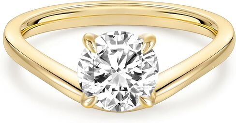 EAMTI 1.5CT 925 Sterling Silver Engagement Rings for Women Oval Cut CZ Bands Solitaire Cubic Zirconia Curved Wedding Promise Gold Rings for Her Size 4-10 in Saudi Arabia