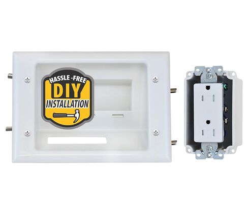 DATA COMM Electronics 45-0072-WH كابل AV/HDMI مجوف من الدرجة التجارية مع وعاء طاقة مزدوج 20 أمبير in Kuwait