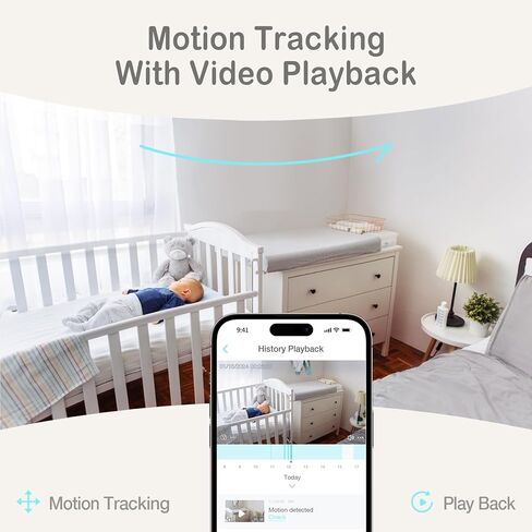 Sense-U HD Video Baby Monitor with 1080P HD, FSA & HSA Eligible, WiFi Camera and Background Audio, Night Vision, 2-Way Talk, Person/Baby Crying/Motion Detection & No Monthly Fee in Saudi Arabia
