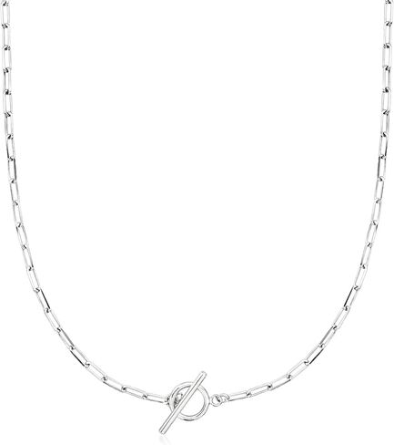 Ross-Simons 2.5mm Sterling Silver Paper Clip Link Netclace Netclace in Saudi Arabia