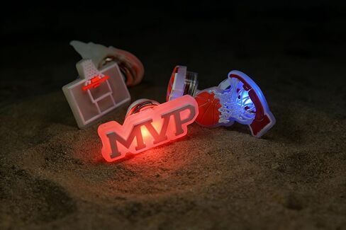 5PCS Basketball Theme Light Up Shoe Charms, Vibration-Activated 3-Color LED Shoe Charms for Clog Shoes, Premium PVC Waterproof Shoe Accessories Gifts for Basketball Fans Kids Teens Adults in Saudi Arabia