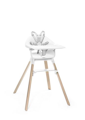 Stokke Clikk High Chair, White - All-in-One High Chair with Tray + Harness - Light, Durable & Travel Friendly - Ergonomic with Adjustable Features - Best for 6-36 Months or Up to 33 lbs in Kuwait