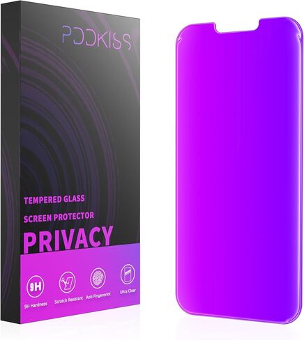 PDDKISS Compatible for iPhone 12 Pro Max Privacy Screen Protector 6.7 inch Display, Gradient Colorful Anti Spy Anti Blue Light HD Screen Protector Tempered Glass Easy Installation in Saudi Arabia