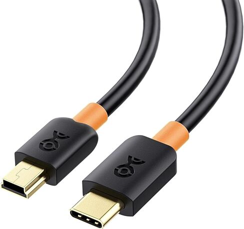 Cable Matters Mini USB to USB C Cable, 3.3ft, Black | 15W Charging, 480Mbps Data, USB C to Mini USB Cable, Compatible with Game Controllers, Cameras, GPS and Dash Cams in Kuwait