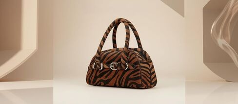 Fashion Animal Print Handbag, Black and White Zebra Pattern, Handle Tote Purse with Stylish Design in Saudi Arabia