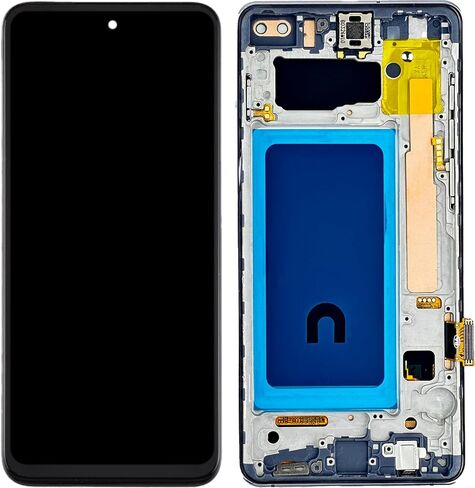 for Samsung Galaxy S10+ Plus LCD Display Screen Replacement with Frame for Samsung S10 Plus Screen Replacement kit SM-G975u G975a G975w Digitizer Touch Screen Assembly 6.4 inch Black in Saudi Arabia