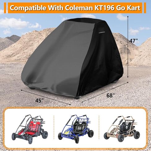 Coleman KT196 Go Kart Double Seat Cover for CK196-T 200GK Bench Double Seat Cover with Seat Belt Hole, Sratch-Resistant Go Kart Accessories in Saudi Arabia