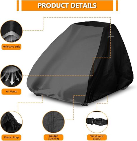 Coleman KT196 Go Kart Double Seat Cover for CK196-T 200GK Bench Double Seat Cover with Seat Belt Hole, Sratch-Resistant Go Kart Accessories in Saudi Arabia