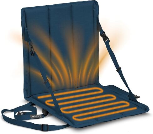 Arden Heated Stadium Seat, Foldable, Lightweight with Carrying Strap, Foam Cushion for Comfort, Adjustable, Back Support, Multi-Functional Use As Stadium Seat or Seat Pad, Navy/Navy in Saudi Arabia
