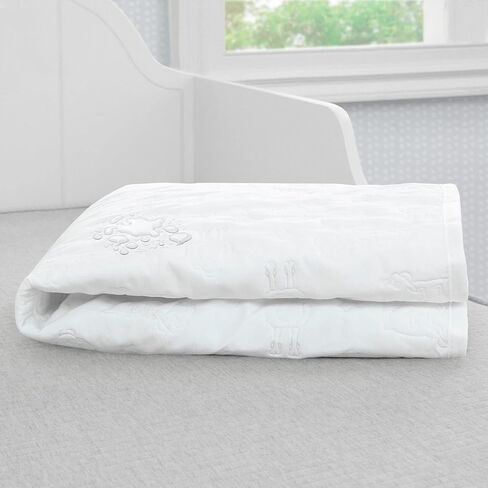 Delta Children Serta Sertapedic Crib Mattress Pad Cover/Protector with Nanotex Stain Repel and Release, Large, White in Saudi Arabia