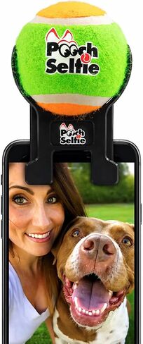 Cell Phone Dog Universal Selfie Stick, Dog Training, Tennis Ball for Dogs Photos, Pet Selfie Tool Get Your Pooches Attention (AS SEEN ON Shark Tank) - Green in Saudi Arabia