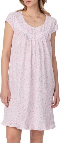 Eileen West Sleepwear & Loungewear for Women - Jersey Knit Collection - 100% Cotton Lightweight Sleeveless Short Nightgown in Saudi Arabia